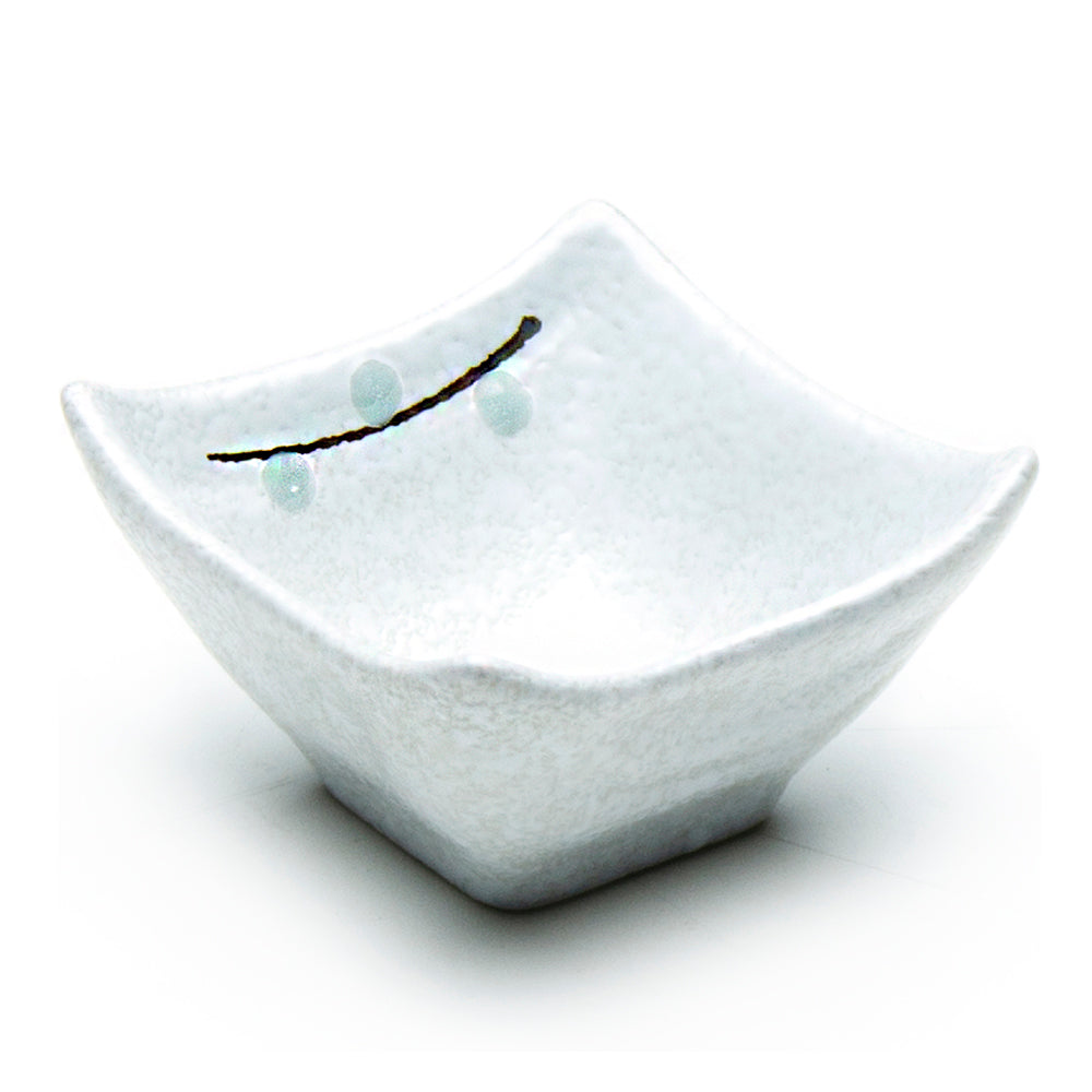 3.25"SQx1.75"H Porcelain Sauce Dish, White