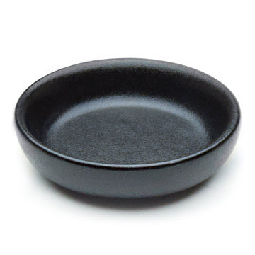 3.25"Dx1"H Porcelain Sauce Dish, Black