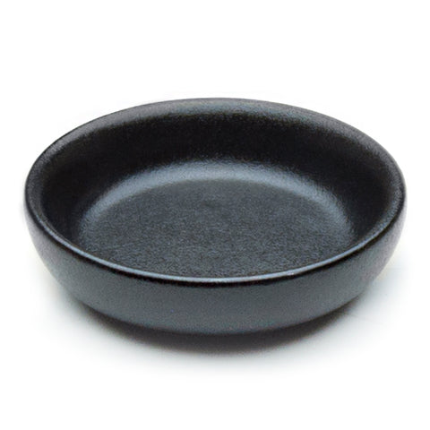 3.25"Dx1"H Porcelain Sauce Dish, Black