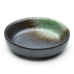 3.25"Dx1"H Porcelain Sauce Dish, Black/Green