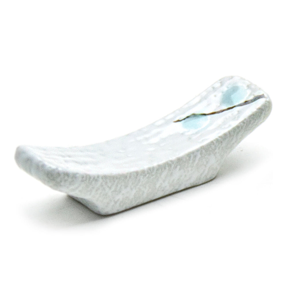 2.5"X0.75"H Porcelain Chopstick Rest, White