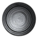 10"Dx1.5"H Round Porcelain Plate, Matte Black