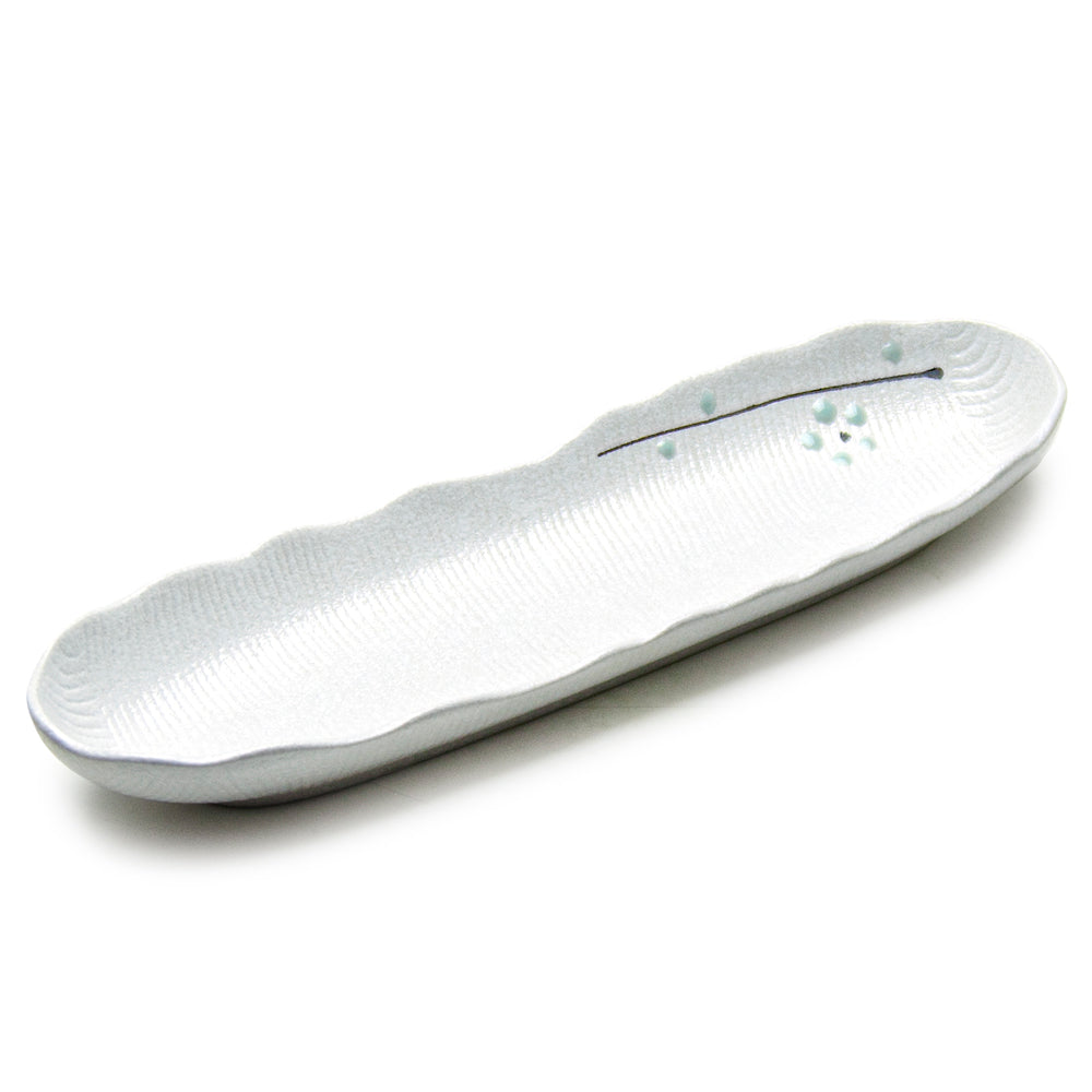 13.25"X4"X1.25"H Rectangular Porcelain Platter, White