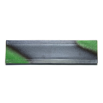 18.5″ × 5″ Black & Green Porcelain Rectangular Platter