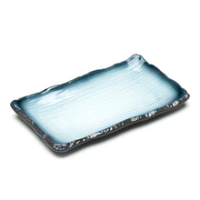 8¾″ × 5″ Blue & Black Porcelain Rectangular Plate