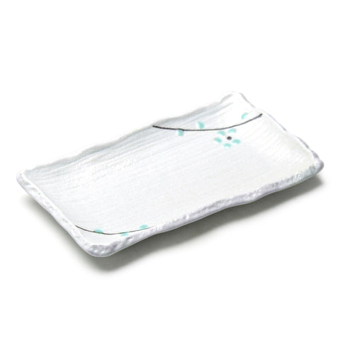 8.75"X5" Rectangular Porcelain Plate, White