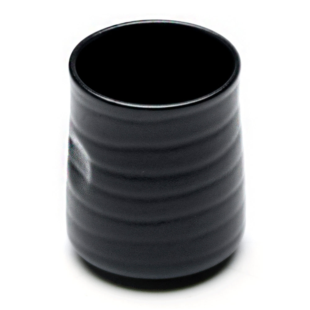 Porcelain Teacup 3"Dx3.5"H, Matte Black
