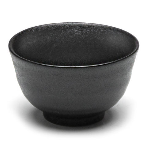 4.25"Dx2.5"H Porcelain Rice Bowl, Matte Black