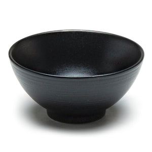 4.5"Dx2.25" Porcelain Rice Bowl, Matte Black