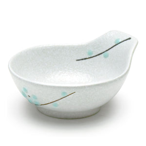 5"Dx1.5"H Porcelain Tempura Sauce Bowl W/Handle, White