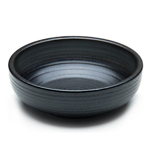 8"Dx2.5"H Porcelain Bowl, Matte Black