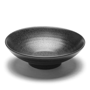 9"Dx2.75"H Porcelain Bowl, Matte Black