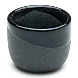 Porcelain Sake Set 1:4, Half-Glazed - Grey/Black