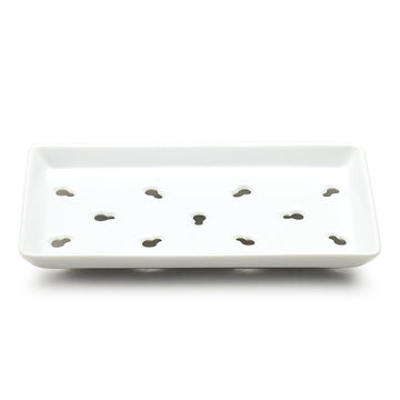 Sushi Case Plate White Porcelain 8-3/4"x5"