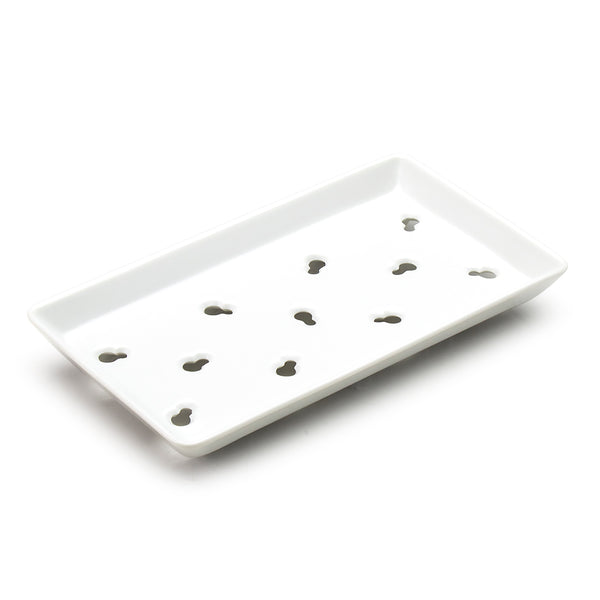 Sushi Case Plate White Porcelain 8-3/4"x5"