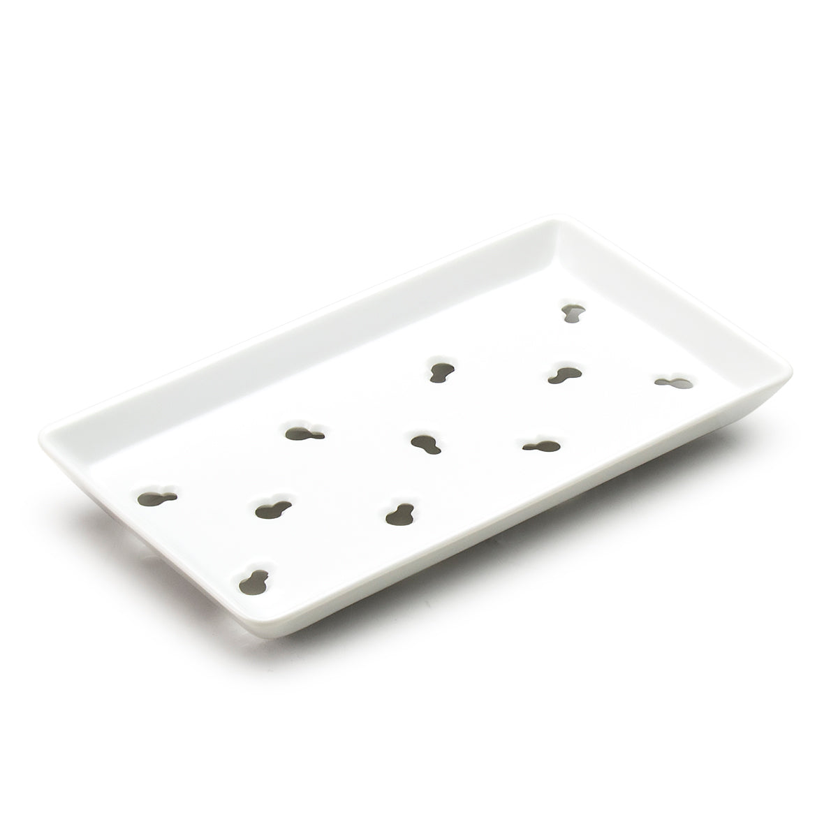 Sushi Case Plate White Porcelain 8-3/4"x5"