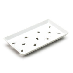 Sushi Case Plate White Porcelain 8-3/4"x5"