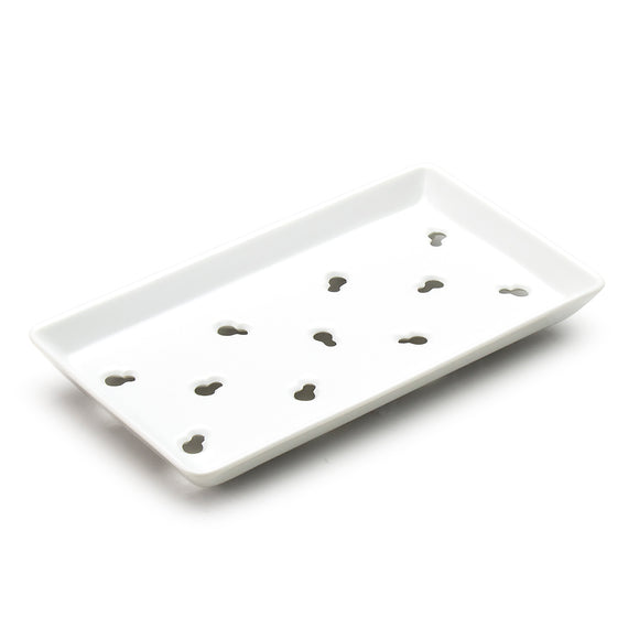 Sushi Case Plate White Porcelain 8-3/4