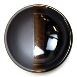 Round Sauce Dish 3-1/2", Black/Gray w Brown line
