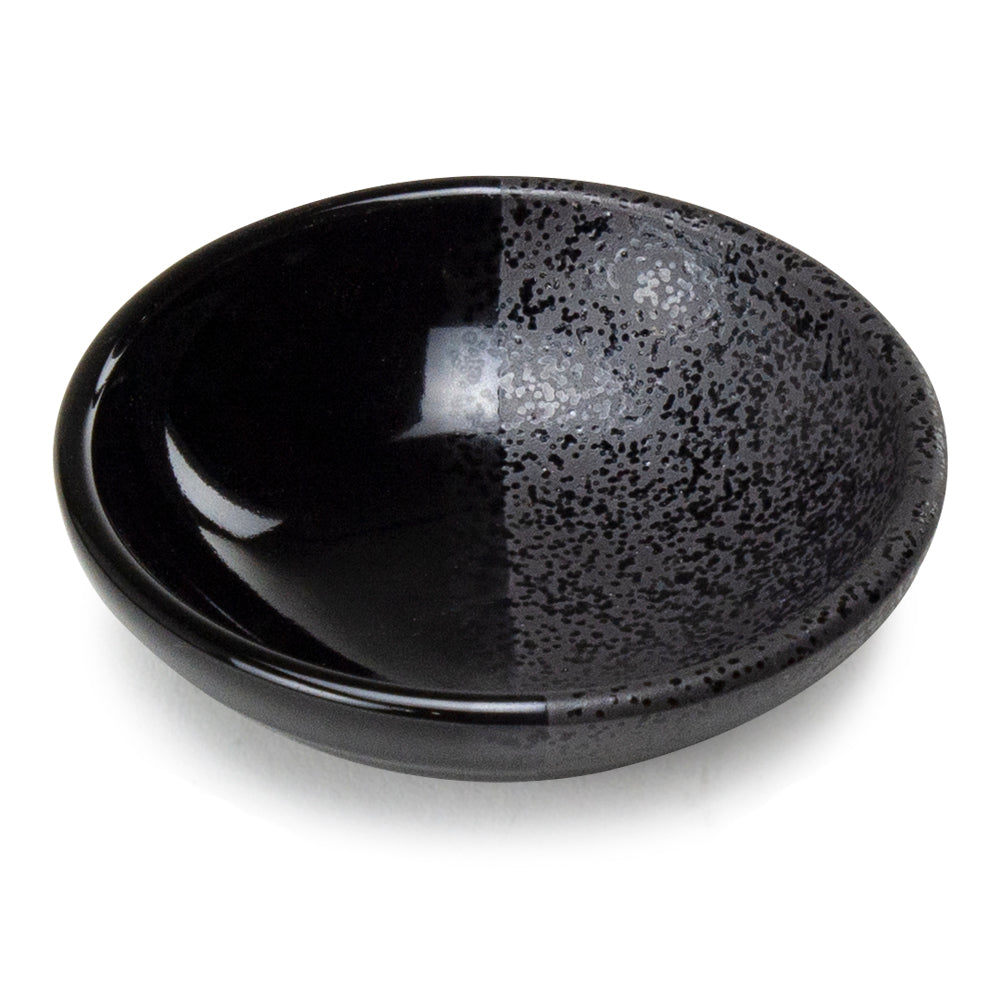Round Sauce Dish 3-1/2", Black and Gray