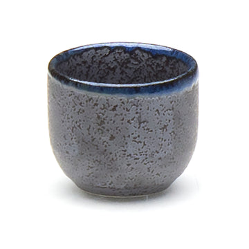 Porcelain Sake Cup, Stony Black