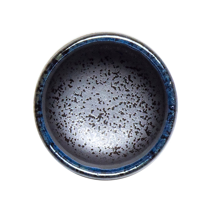 Top view of KY8-BK showing its mottled interior and blue edge