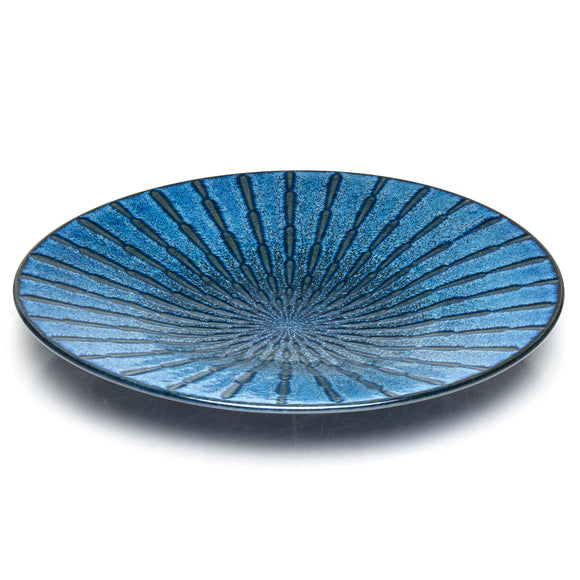 Blue Round Plate 12