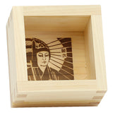 Wooden Sake-Large 3 3/8" x 3 3/8" Men