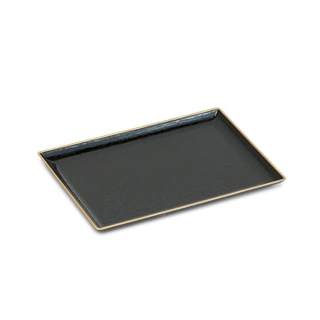 Mini Lacquer Tray 7-1/2" X 5-1/4", Black/Gold
