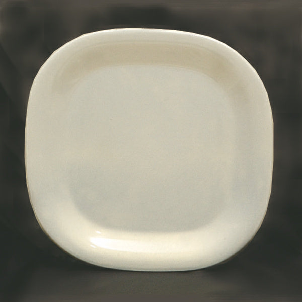 PS3008V authentic Passion Pearl melamine rounded-square plate with softly curved rim