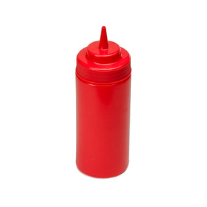 16oz Squeeze Bottle Wide Mouth, Red