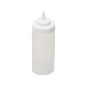 16oz Squeeze Bottle Wide Mouth, White