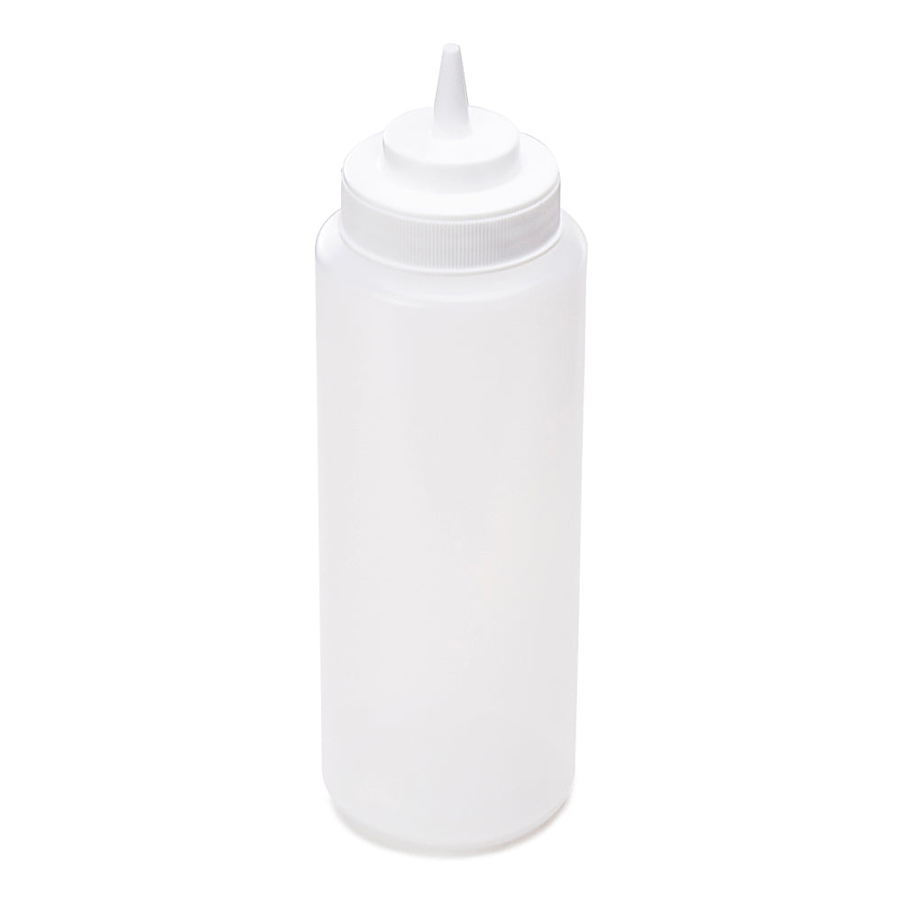 32oz Squeeze Bottle,Wide Mouth, White