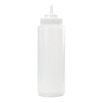32oz Squeeze Bottle,Wide Mouth, White