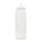 32oz Squeeze Bottle,Wide Mouth, White