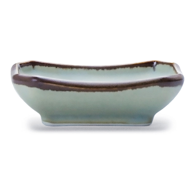 3½ in Aqua Blossom Porcelain Sauce Plate — Q235-BP