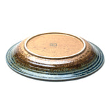 Stony Round Plate 10-1/2"D, Blue/Brown