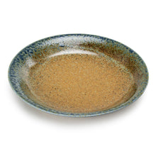 9½″ Green-Blue & Gold-Brown Porcelain Round Plate