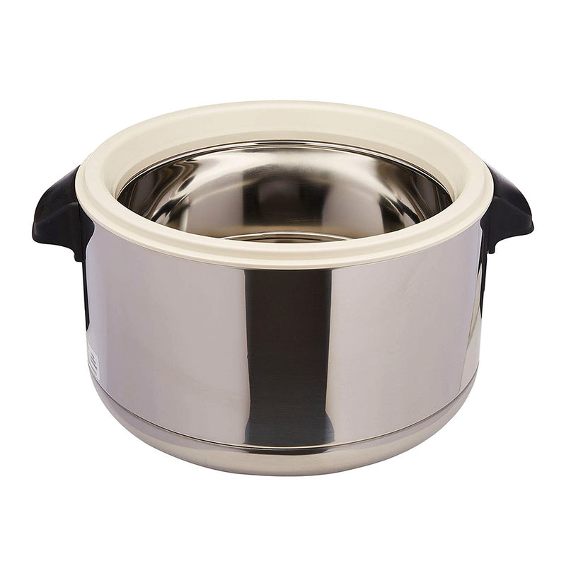RDS-400 thermal rice holder with removable lid and open stainless interior.