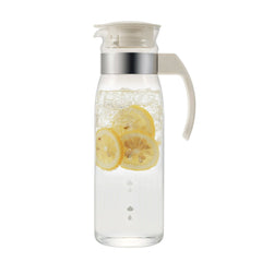 HARIO Pot Slim N Glass Pitcher 1400ml, Off White