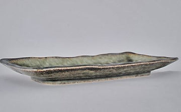 11.25" Rectangle Porcelain Platter, Green