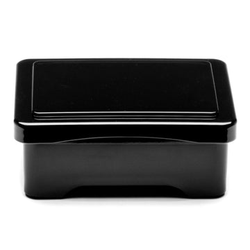 Lacquer Unagi Box with Lid, Solid Black
