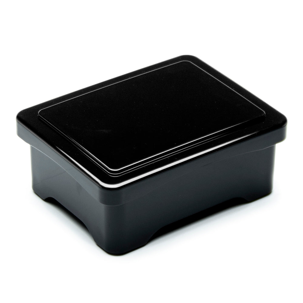 Lacquer Unagi Box with Lid, Solid Black