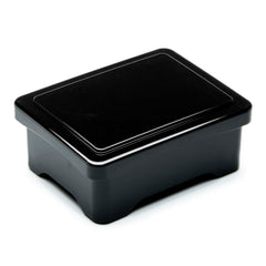 Lacquer Unagi Box with Lid, Solid Black