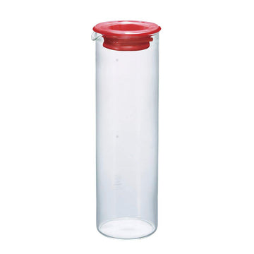 HARIO Straght Glass Jug 1000ml, Red