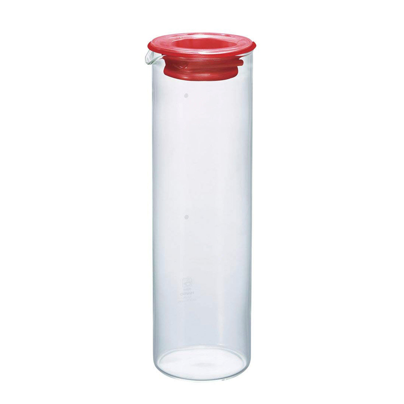 HARIO Straght Glass Jug 1000ml, Red