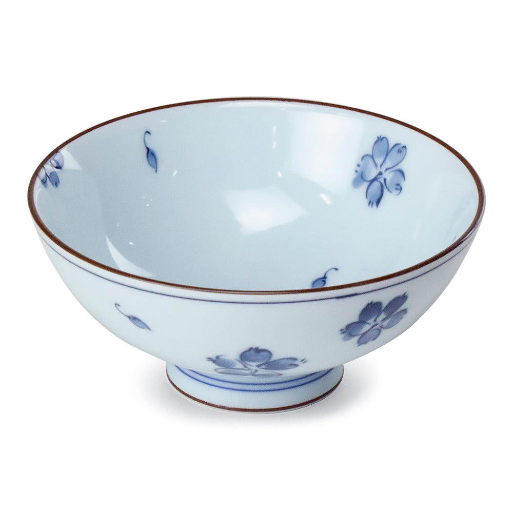 Porcelain Rice Bowl 4.5", Blue Flower