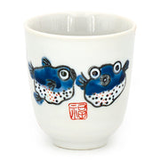 PUFFER FISH TEA CUP  3"D x 3.25"H