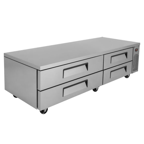 Turbo Air Super Deluxe Chef Base, Extended Top, 2 section, 4 Drawers, 89