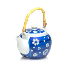 40 fl oz Blue Blossom Ceramic Teapot with Strainer